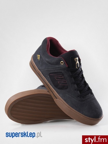 Emerica BUTY REYNOLDS 3 (GRY/BLK/GLD) 42.5 Skate Czarny - Pozostałe Buty Moda