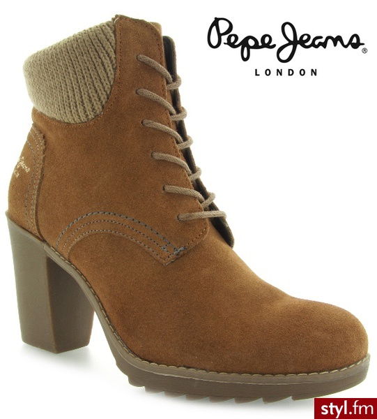 Pepe Jeans BOTKI TOTTEMHAM SAND SUEDE-FABRIC - Botki Buty Moda