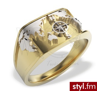 WĘC Sygnet Morski SJ-14zB - Pierścionki Biżuteria Moda