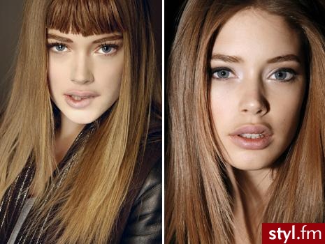 Blond Rozpuszczone Proste z grzywką Na co dzień Długie Fryzury