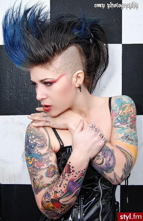 Punk Rock Alternatywne Średnie Fryzury