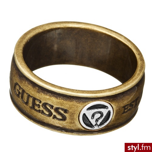 BIŻUTERIA MĘSKA GUESS - SYGNET UMR71208-64 Rozmiar 21 - Pierścionki Biżuteria Moda