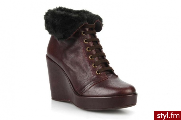 Emma Go PÓŁBUTY I BOTKI WALDORF BY EMMA GO (Bordowy) - Botki Buty Moda
