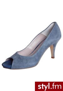 Taupage Szpilki Peep Toe niebieski - Szpilki Buty Moda