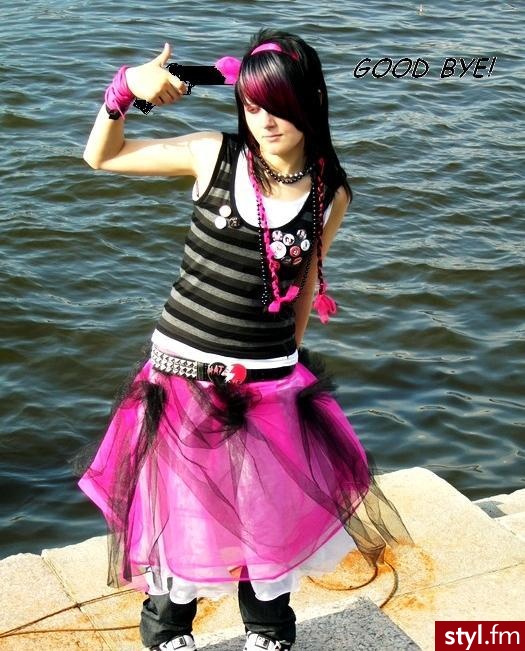 EMO Alternatywne Średnie Fryzury