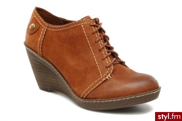 Clarks PÓŁBUTY I BOTKI HAZELNUT ICE BY CLARKS (Pomarańczowy) - Botki Buty Moda