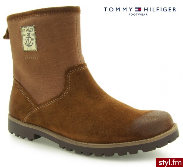 Tommy Hilfiger BOTKI EDDIE 8A COGNAC - Botki Buty Moda