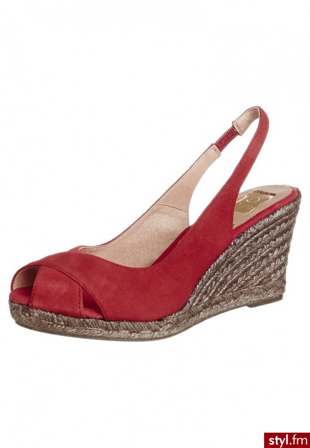 Kanna Szpilki Peep Toe czerwony (KV3244) - Szpilki Buty Moda