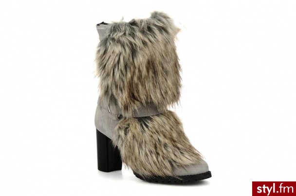 Eden PÓŁBUTY I BOTKI ZON BY (SZARY) (Szary) - Botki Buty Moda