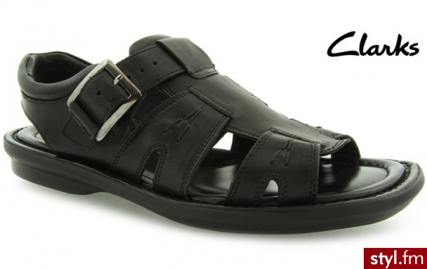 Clarks SANDAŁY UBI AIR BLACK - Sandały Buty Moda