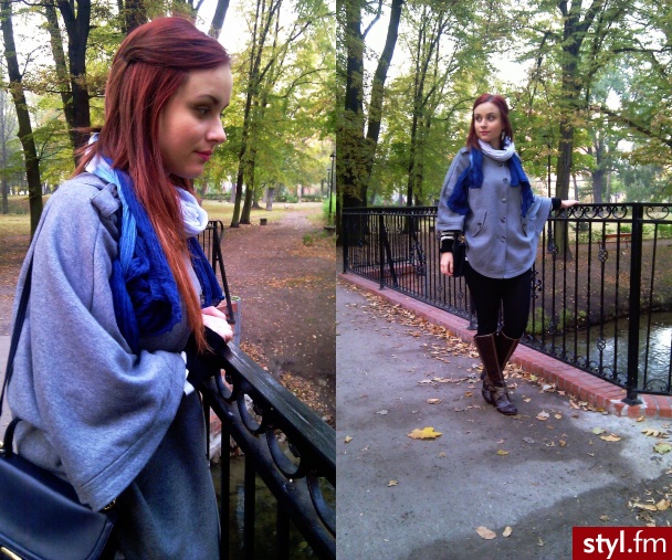 Moja szara pelerynka:) Zapraszam na bloga http://lubieczern.blogspot.com/ - Pozostałe Bielizna Moda