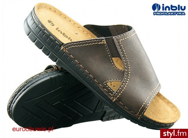 INBLU Obuwie Letnie Klapki Męskie IN-33-13-043 - Klapki Buty Moda