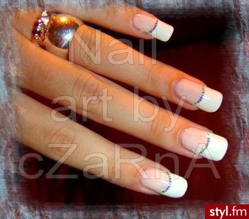 French with Holo. Moje podrośnięte pazurki :) - Paznokcie