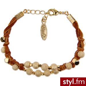 Ettika Gold Dust on Deerskin Bracelet : Ettika Women - Polyvore. Pobrano ze strony: http://www.polyvore.com/ettika_gold_dust_on_deerskin/thing?id=19554971 - Pozostałe Dodatki Moda