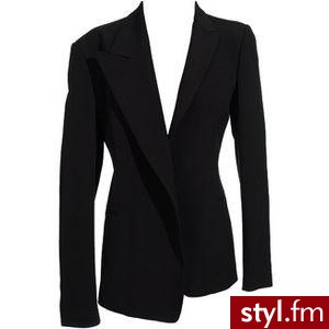 Dosc długi czarny,klasyczny żakiet. - Pozostałe Ciuchy Moda