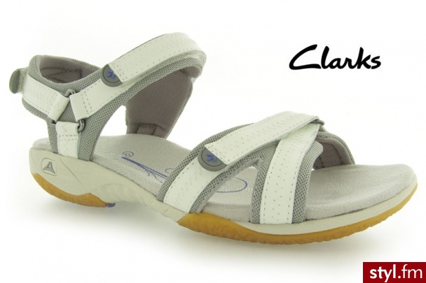 Clarks Isna Pebble White Leather - Sportowe Buty Moda