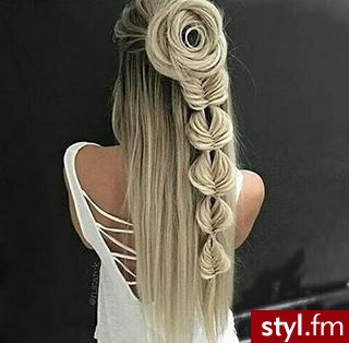 Blond Warkocze Kręcone Na co dzień Długie Fryzury