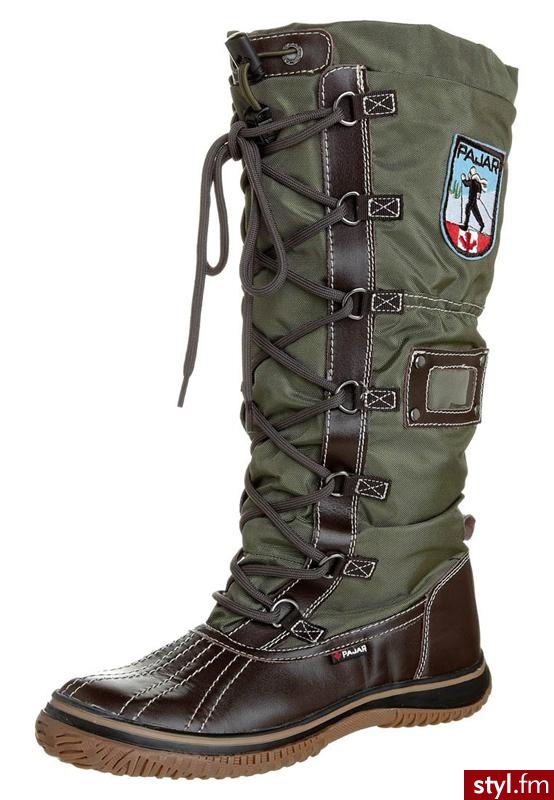 Pajar GRIP Kozaki zimowe zielony - Kozaki Buty Moda