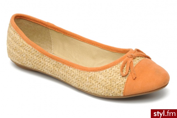 Derhy Balerinki Carmel (Pomarańczowy) - Balerinki Buty Moda