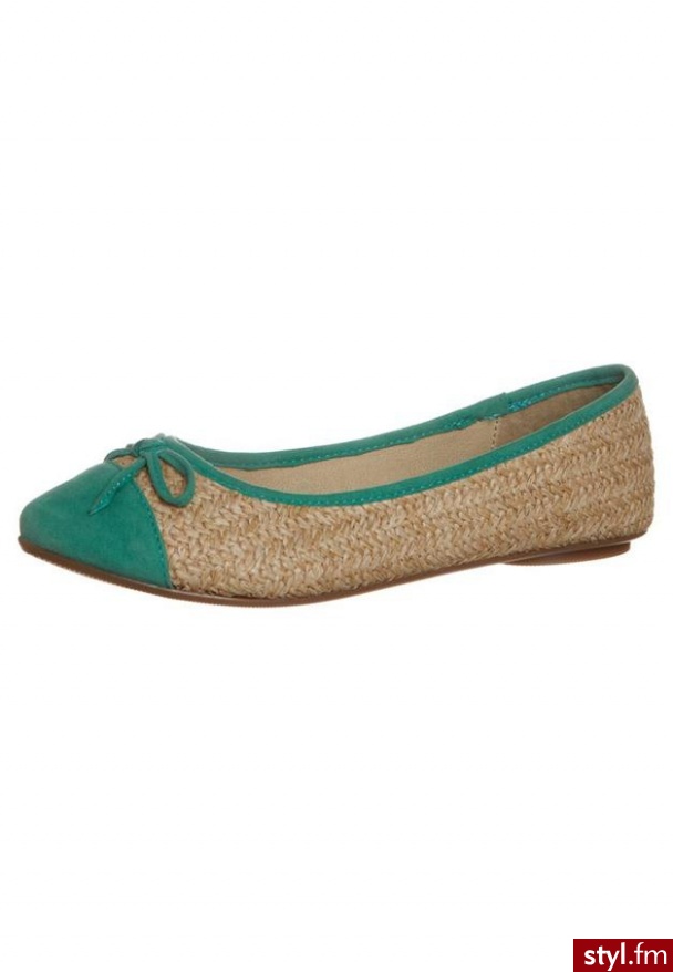 René Derhy CARMEL Baleriny turkusowy - Balerinki Buty Moda