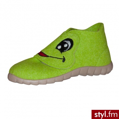Superfit Kapcie HAPPY kolor zielony - Pozostałe Buty Moda