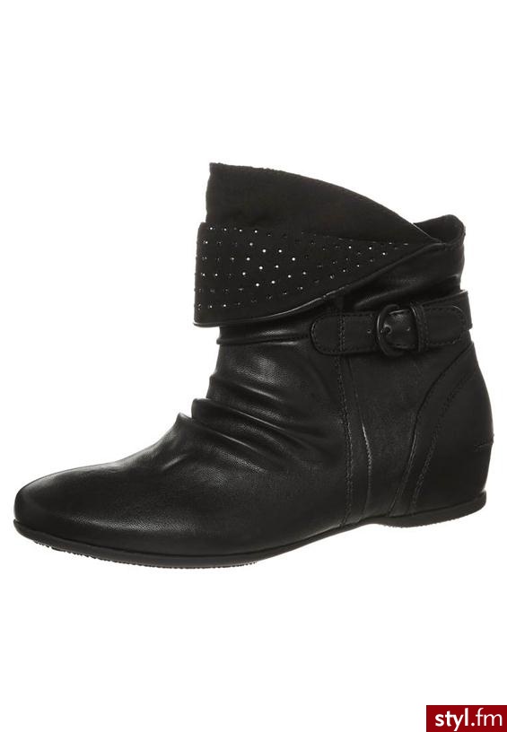 Anna Field Botki na koturnie czarny - Botki Buty Moda