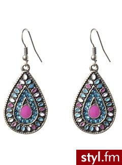 Faux precious stones earrings - Multicoloured - Promod. Pobrano ze strony: http://www.promod.co.uk/jewellery/earrings/faux-precious-stones-earrings-multicoloured-R1290369500.html - Pozostałe Dodatki Moda