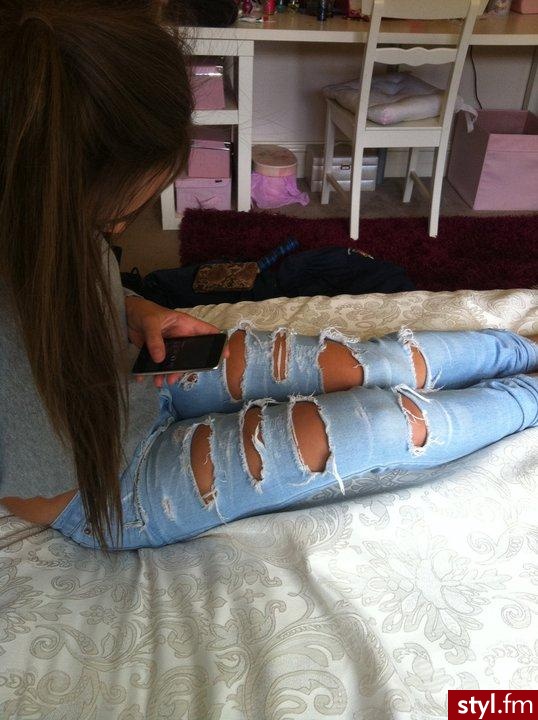 Jeansy Spodnie Moda
