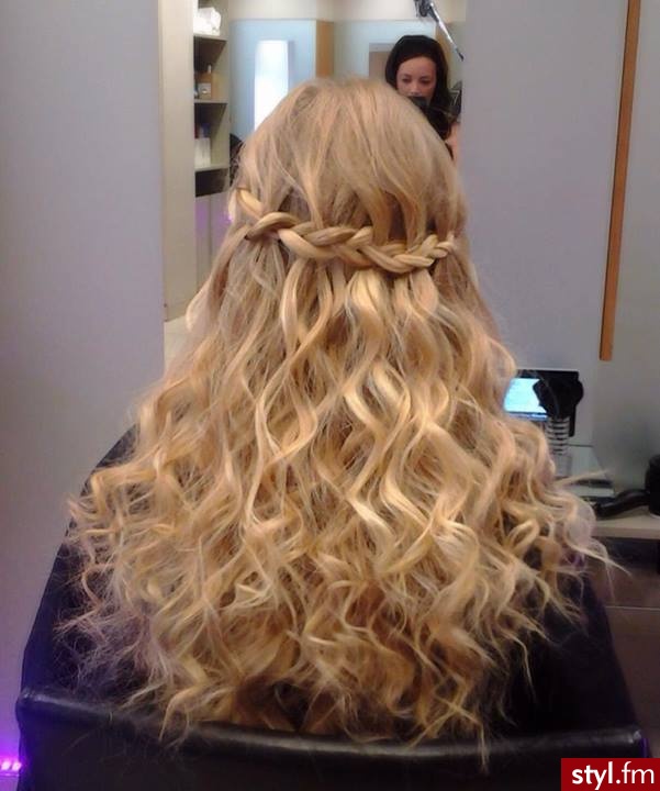 Blond Warkocze Kręcone Na co dzień Długie Fryzury
