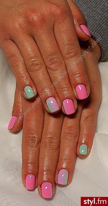Manicure hybrydowy - Kwadratowe Żelami Naturalne Paznokcie
