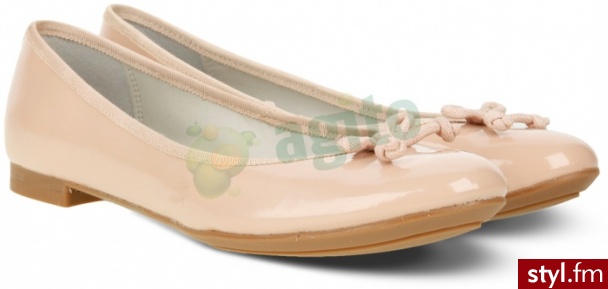 CLARKS Baleriny carousel ride romantyczne nude 080993 - Balerinki Buty Moda