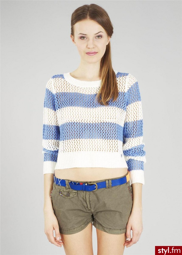 PEPE JEANS Sweter hervey biały, niebieski - Swetry Ciuchy Moda