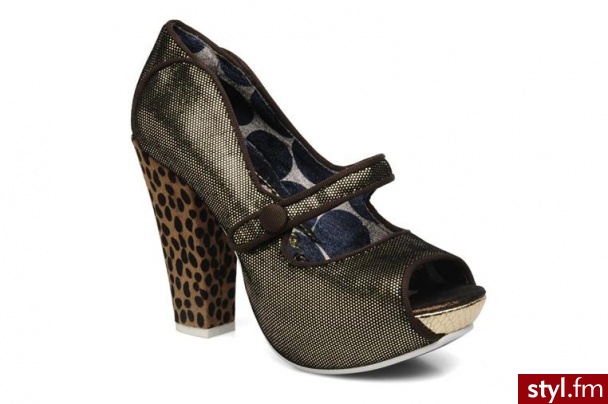 Irregular Choice CZÓŁENKA KRAZY KAREN BY 60488GOLD/BLACK LEATHER - Czółenka Buty Moda