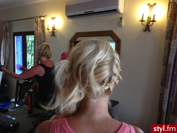 Blond Upięcie Proste Na co dzień Średnie Fryzury