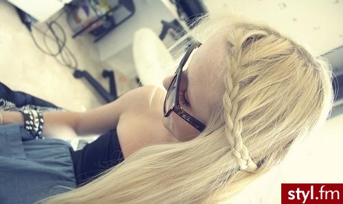 Blond Warkocze Proste Na co dzień Długie Fryzury