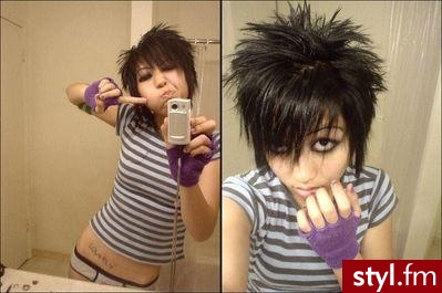 EMO Alternatywne Średnie Fryzury