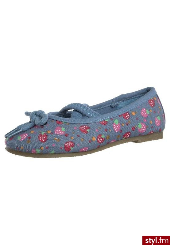 STUPS Baleriny z zapięciem niebieski - Balerinki Buty Moda