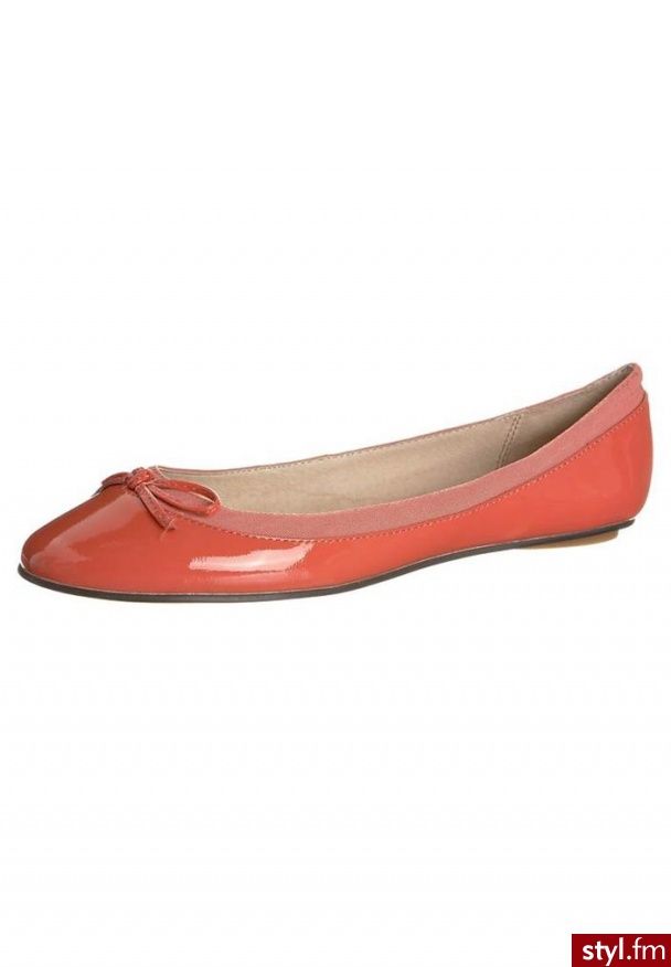 Buffalo Baleriny pomarańczowy - Balerinki Buty Moda