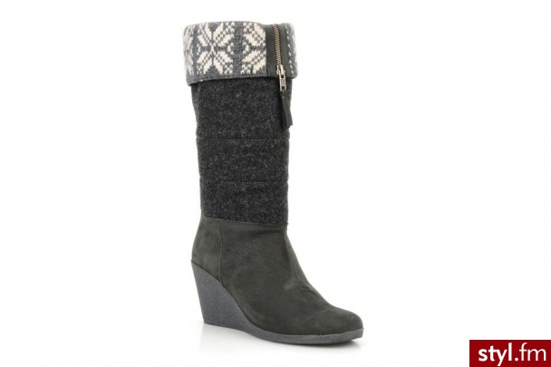 No Name Półbuty i botki Choko ski bottes (Szary) - Botki Buty Moda