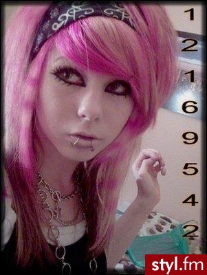 EMO Alternatywne Średnie Fryzury