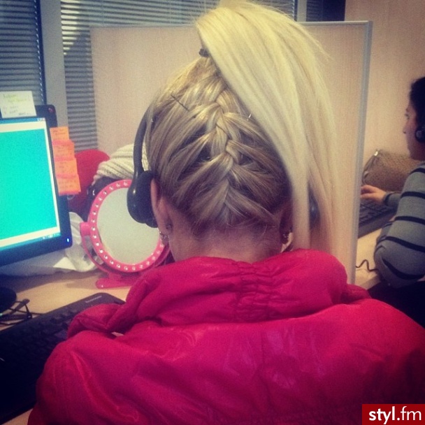 Blond Warkocze Proste Na co dzień Długie Fryzury