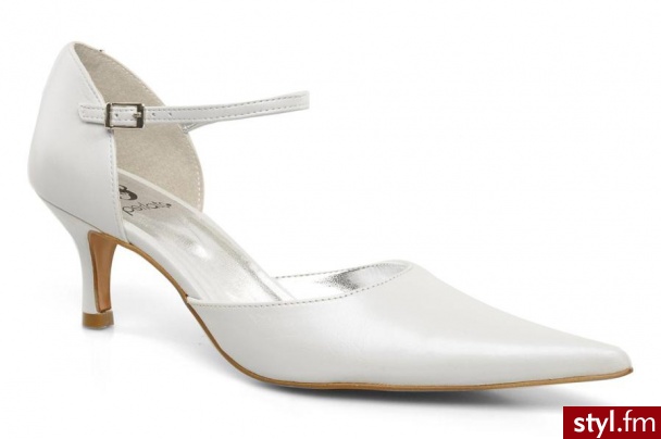 Perlato Czółenka Marla by (Biały) - Czółenka Buty Moda
