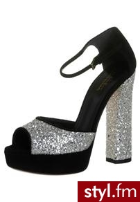 Sebastian Szpilki Peep Toe czarny - Szpilki Buty Moda