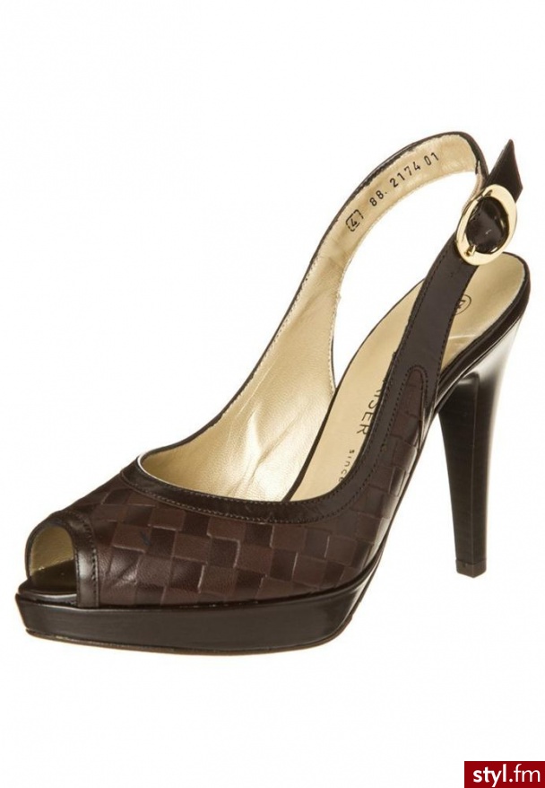 Peter Kaiser CREOLI Szpilki Peep Toe brązowy - Szpilki Buty Moda