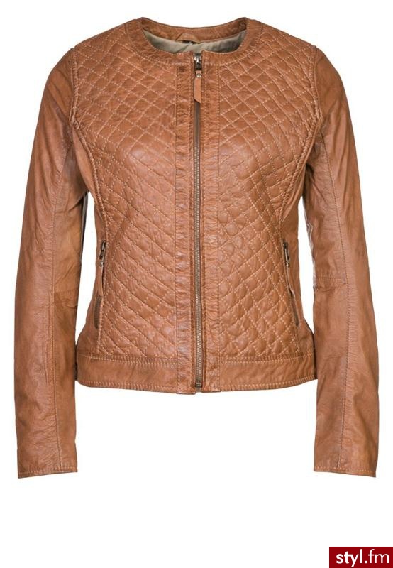 Korintage CLARICE Kurtka skórzana brązowy CLARICE - Kurtki Okrycia Moda