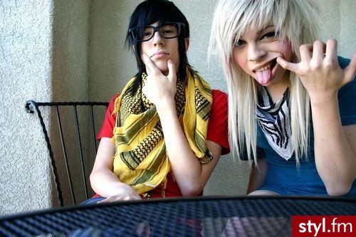 EMO Alternatywne Średnie Fryzury