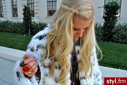 Blond Warkocze Proste Na co dzień Długie Fryzury
