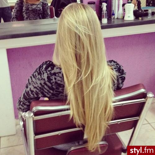 Blond Rozpuszczone Proste Na co dzień Długie Fryzury