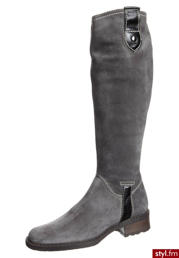 Pier One Kozaki  szary - Kozaki Buty Moda