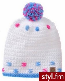 Roxy Czapka damska WAKE biały/niebieski - Nakrycia głowy Dodatki Moda